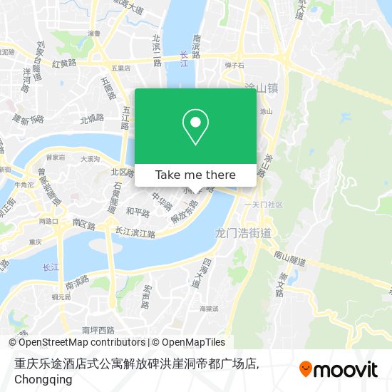 重庆乐途酒店式公寓解放碑洪崖洞帝都广场店 map