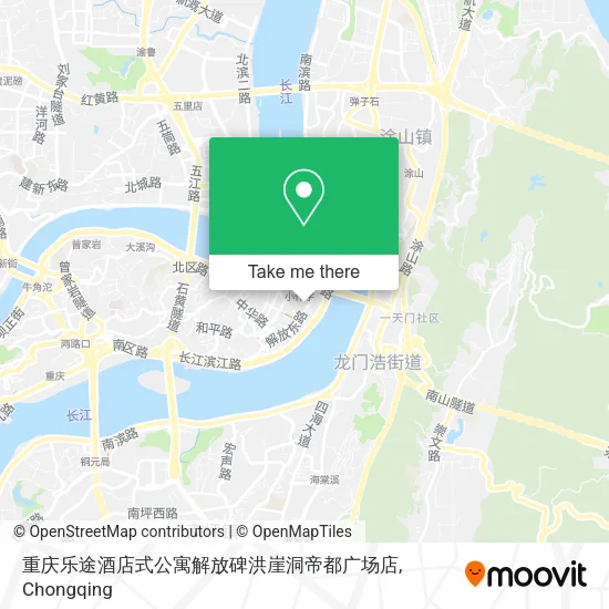 重庆乐途酒店式公寓解放碑洪崖洞帝都广场店 map