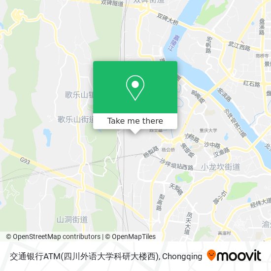 交通银行ATM(四川外语大学科研大楼西) map