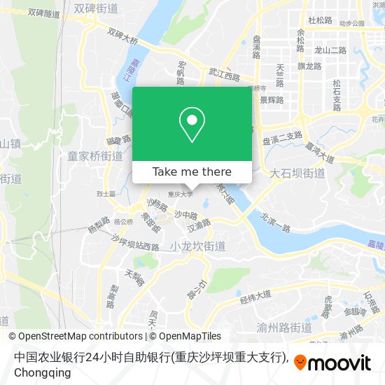 中国农业银行24小时自助银行(重庆沙坪坝重大支行) map