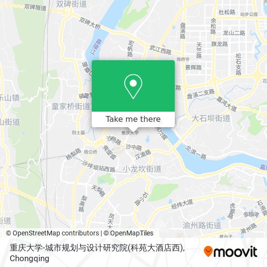 重庆大学-城市规划与设计研究院(科苑大酒店西) map