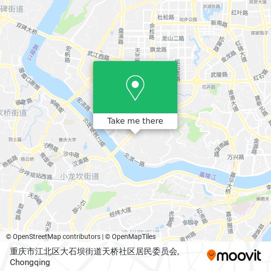 重庆市江北区大石坝街道天桥社区居民委员会 map