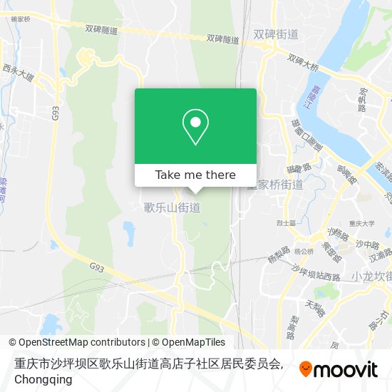重庆市沙坪坝区歌乐山街道高店子社区居民委员会 map