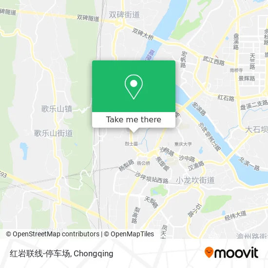 红岩联线-停车场 map