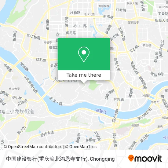 中国建设银行(重庆渝北鸿恩寺支行) map