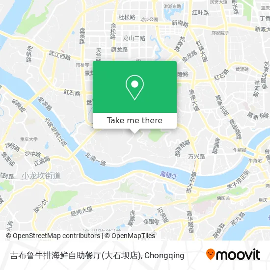 吉布鲁牛排海鲜自助餐厅(大石坝店) map