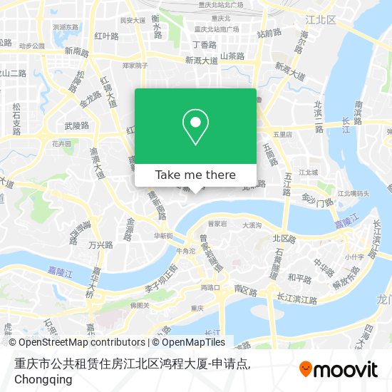 重庆市公共租赁住房江北区鸿程大厦-申请点 map