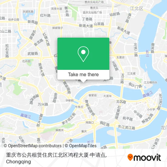 重庆市公共租赁住房江北区鸿程大厦-申请点 map