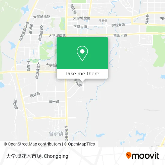 大学城花木市场 map