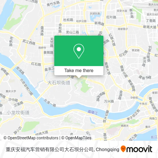 重庆安福汽车营销有限公司大石坝分公司 map