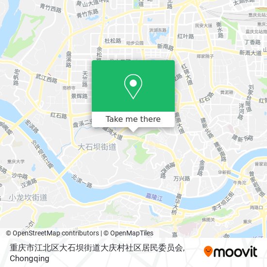 重庆市江北区大石坝街道大庆村社区居民委员会 map