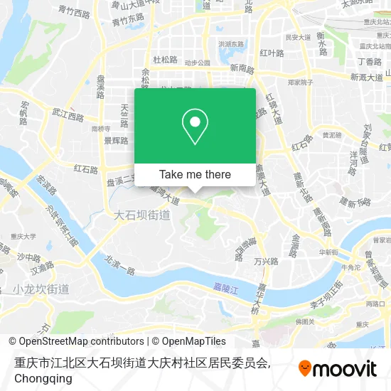 重庆市江北区大石坝街道大庆村社区居民委员会 map