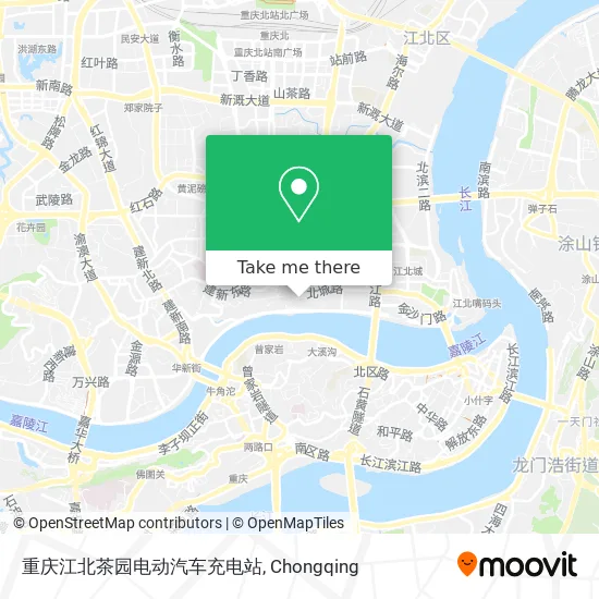 重庆江北茶园电动汽车充电站 map