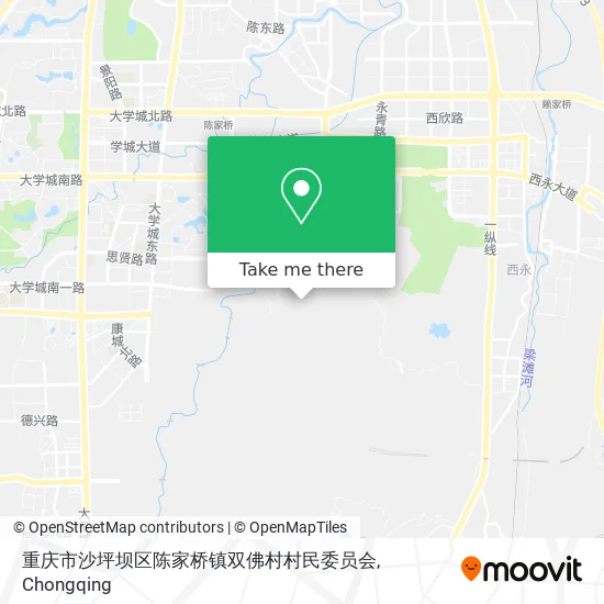 重庆市沙坪坝区陈家桥镇双佛村村民委员会 map