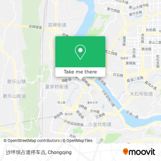 沙坪坝占道停车点 map