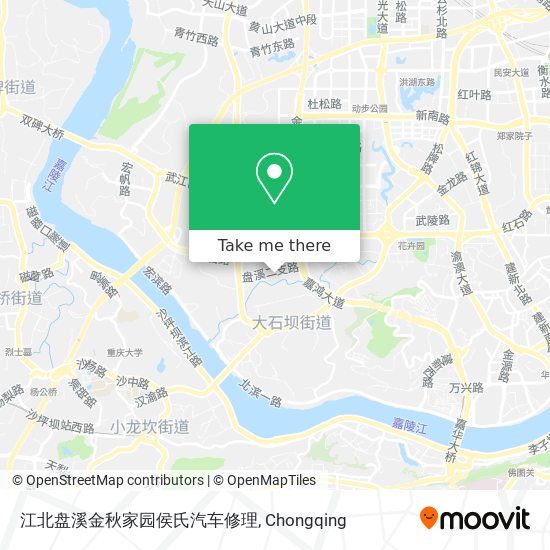江北盘溪金秋家园侯氏汽车修理 map