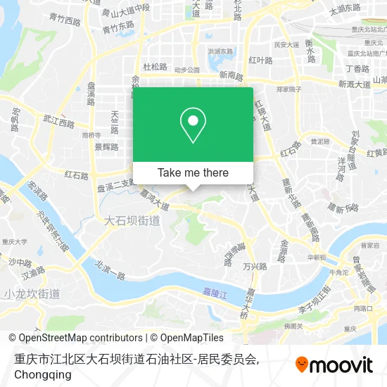 重庆市江北区大石坝街道石油社区-居民委员会 map