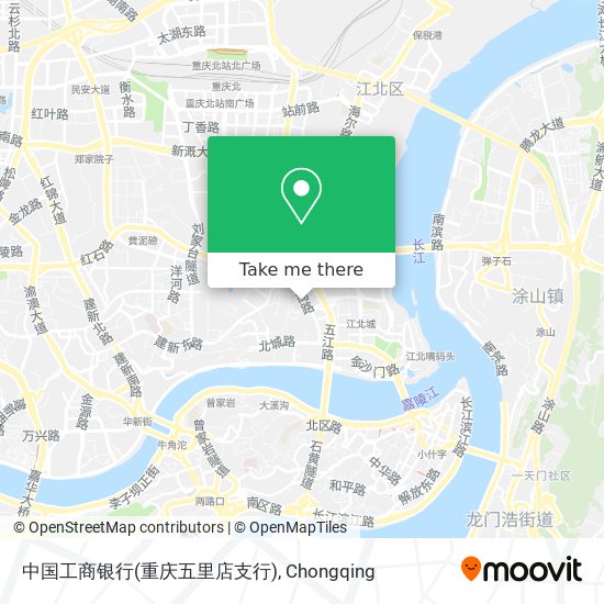 中国工商银行(重庆五里店支行) map