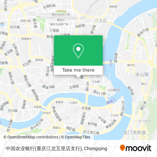 中国农业银行(重庆江北五里店支行) map