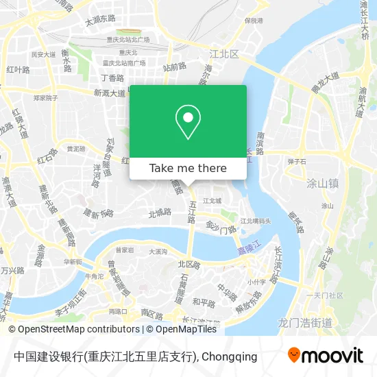 中国建设银行(重庆江北五里店支行) map