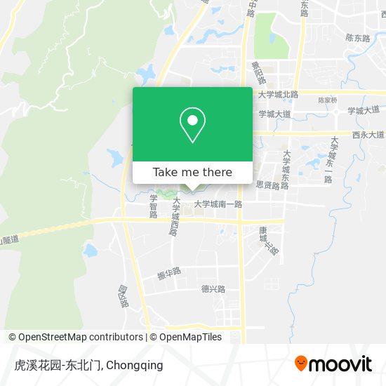 虎溪花园-东北门 map