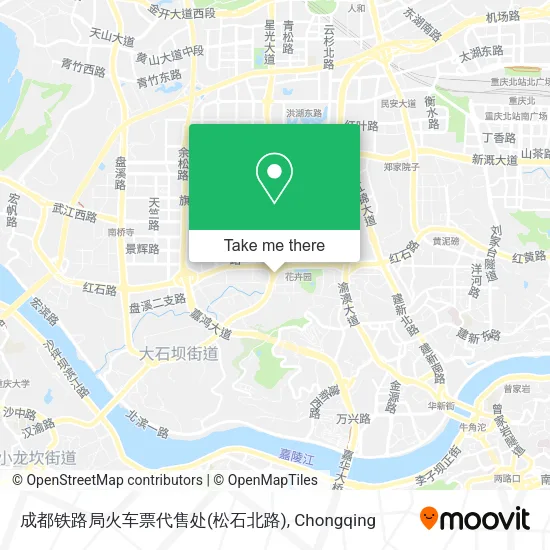 成都铁路局火车票代售处(松石北路) map