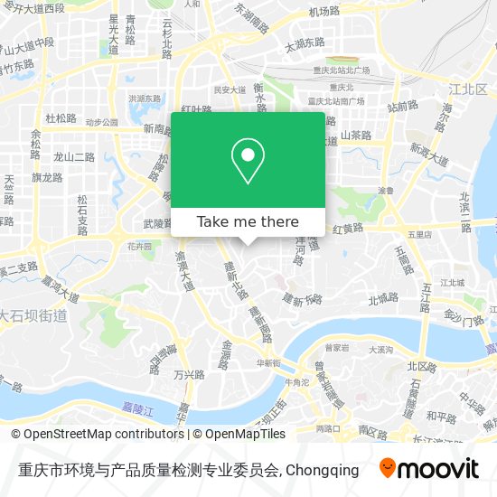 重庆市环境与产品质量检测专业委员会 map