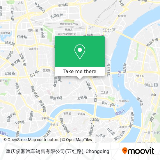 重庆俊源汽车销售有限公司(五红路) map