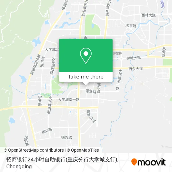 招商银行24小时自助银行(重庆分行大学城支行) map