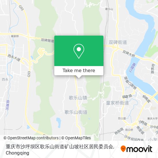 重庆市沙坪坝区歌乐山街道矿山坡社区居民委员会 map