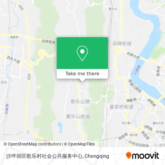 沙坪坝区歌乐村社会公共服务中心 map
