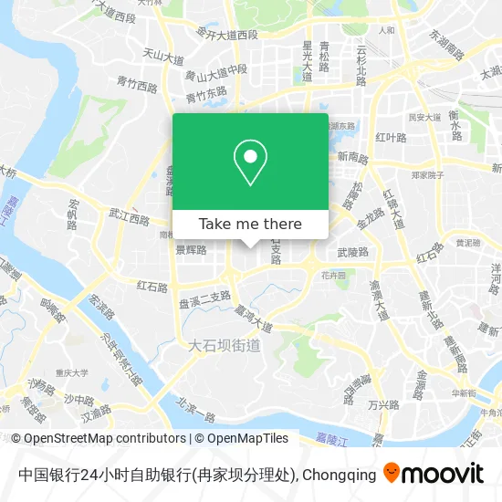 中国银行24小时自助银行(冉家坝分理处) map