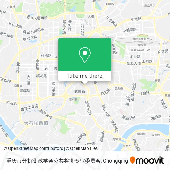 重庆市分析测试学会公共检测专业委员会 map