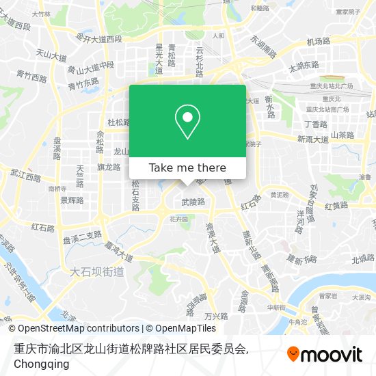 重庆市渝北区龙山街道松牌路社区居民委员会 map