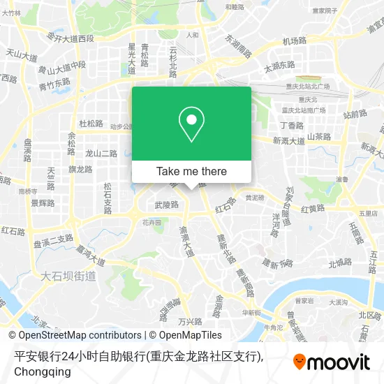 平安银行24小时自助银行(重庆金龙路社区支行) map