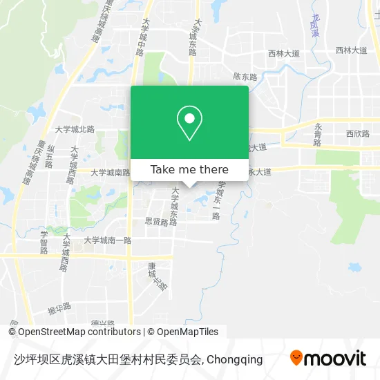 沙坪坝区虎溪镇大田堡村村民委员会 map