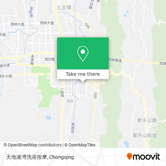 天地港湾洗浴按摩 map