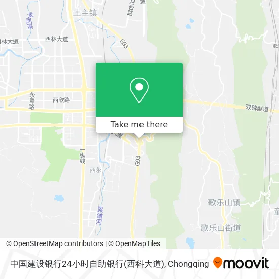 中国建设银行24小时自助银行(西科大道) map