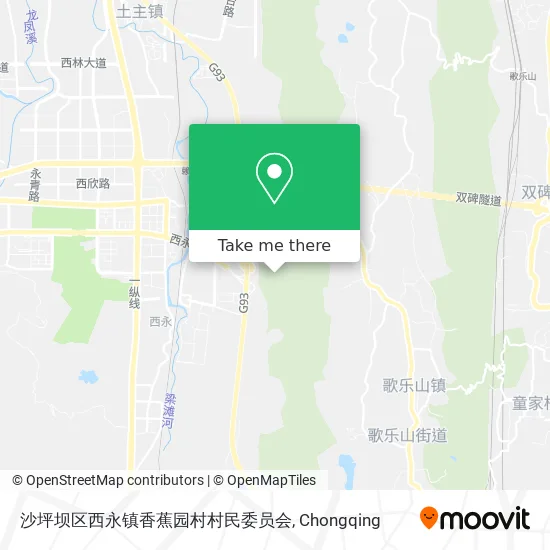 沙坪坝区西永镇香蕉园村村民委员会 map