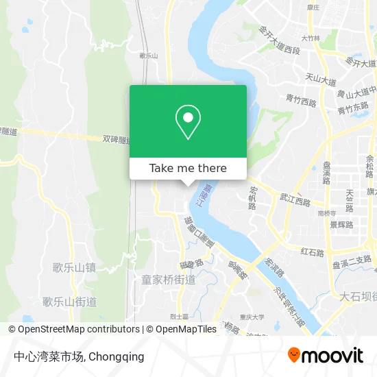 中心湾菜市场 map