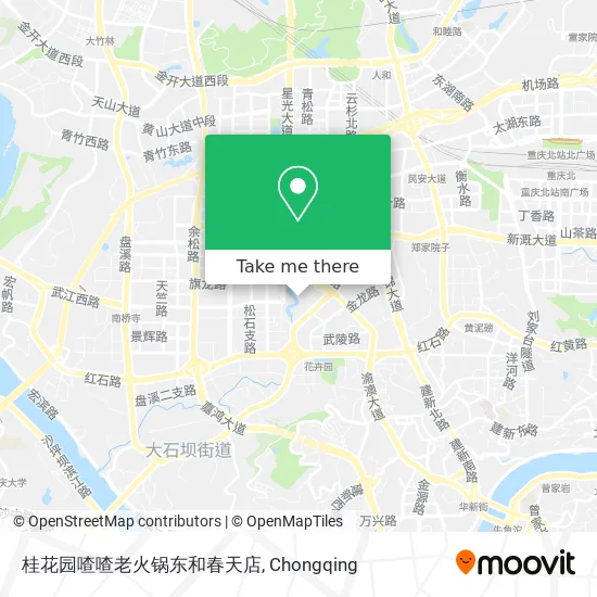桂花园喳喳老火锅东和春天店 map