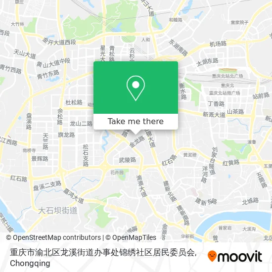 重庆市渝北区龙溪街道办事处锦绣社区居民委员会 map