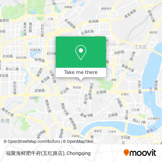 福聚海鲜肥牛府(五红路店) map