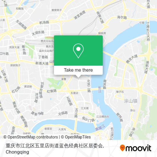 重庆市江北区五里店街道蓝色经典社区居委会 map