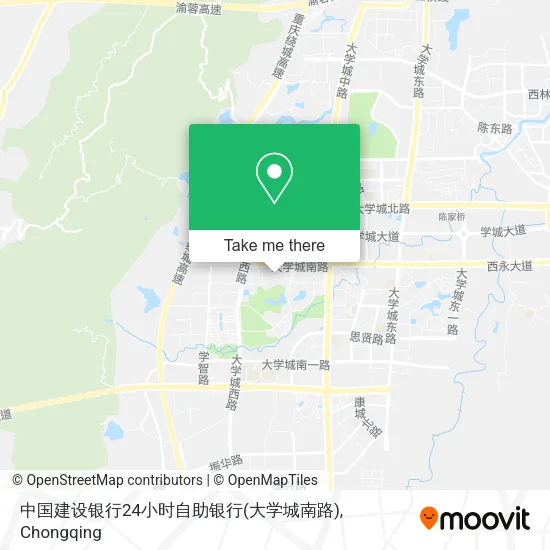 中国建设银行24小时自助银行(大学城南路) map