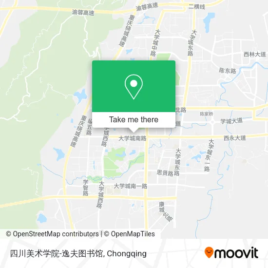 四川美术学院-逸夫图书馆 map