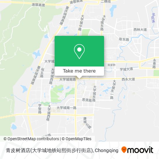 青皮树酒店(大学城地铁站熙街步行街店) map