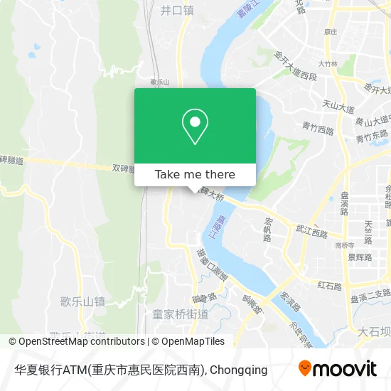 华夏银行ATM(重庆市惠民医院西南) map