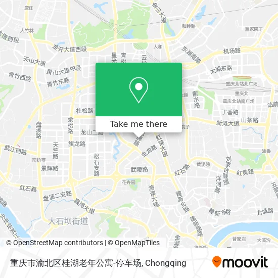 重庆市渝北区桂湖老年公寓-停车场 map