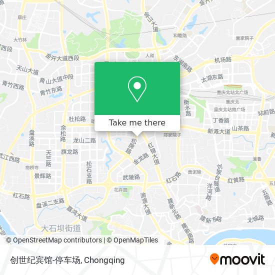 创世纪宾馆-停车场 map